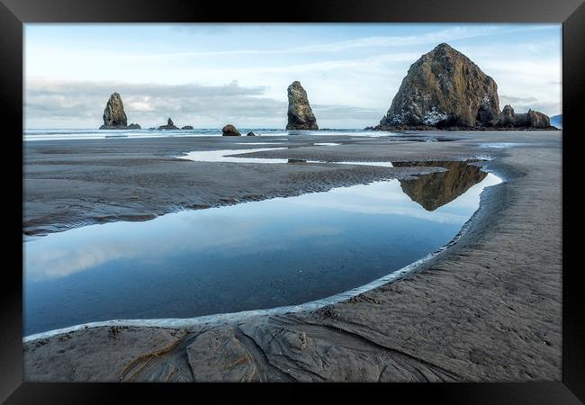 Haystack and the Needles Framed Print by Belinda Greb