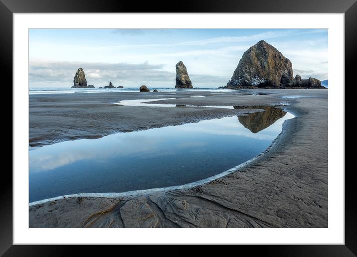 Haystack and the Needles Framed Mounted Print by Belinda Greb