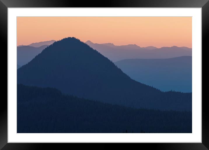 Silhouettes at Sunset, No. 2 Framed Mounted Print by Belinda Greb