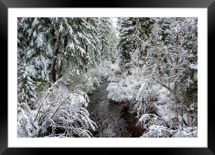 A Winter's View of Salt Creek Framed Mounted Print by Belinda Greb