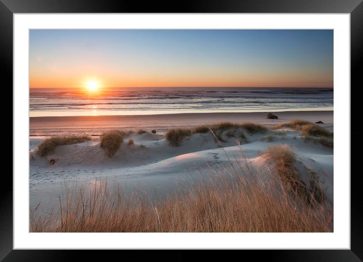 South Jetty Beach Sunset, No. 3 Framed Mounted Print by Belinda Greb