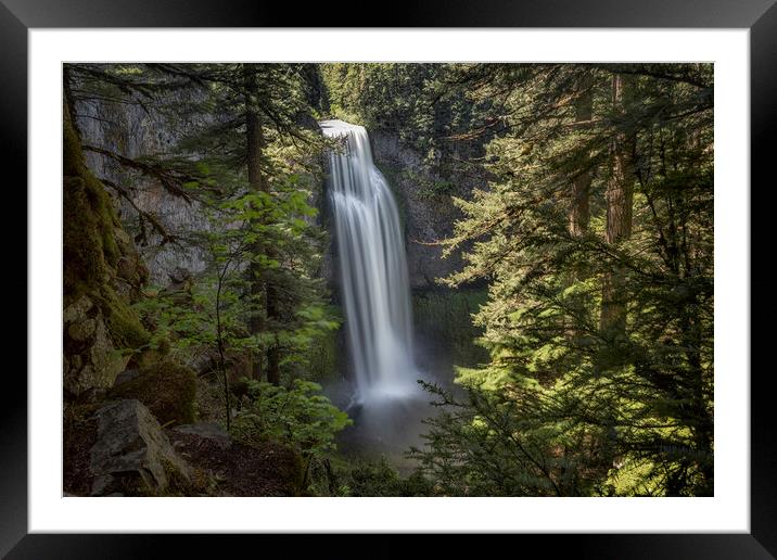 Salt Creek Falls, Late Spring Framed Mounted Print by Belinda Greb