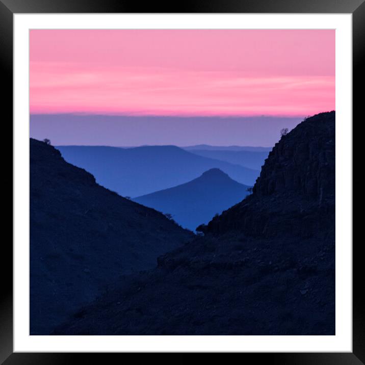 Colors After Sunset in Damaraland Framed Mounted Print by Belinda Greb