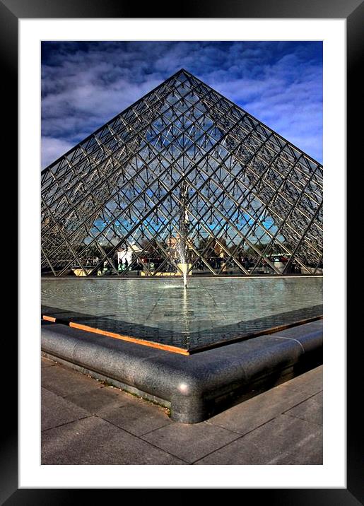 Glass Pyramid, Paris Framed Mounted Print by Richard Cruttwell