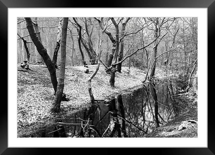 Joydens Wood in Winter Framed Mounted Print by Richard Cruttwell