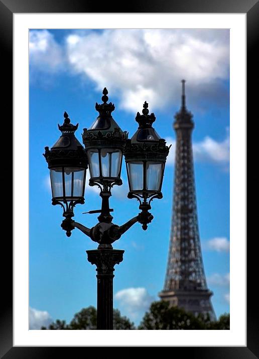 Paris Street Lamp Framed Mounted Print by Richard Cruttwell