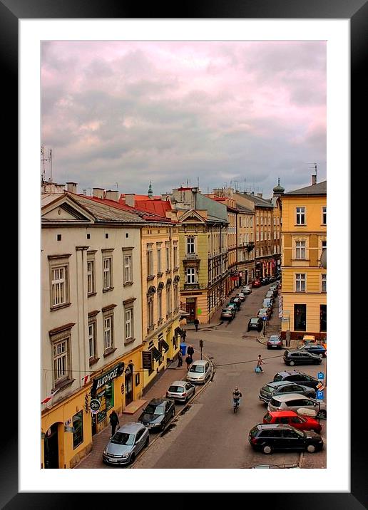 Miodowa Street in Krakow Framed Mounted Print by Richard Cruttwell