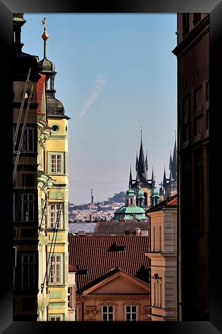 Prague Cityscape Framed Print by Richard Cruttwell