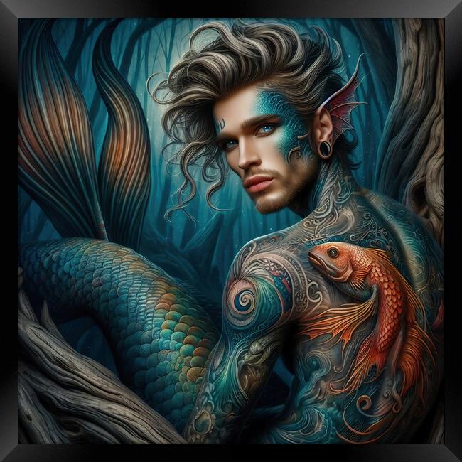 Merman Framed Print by Scott Anderson