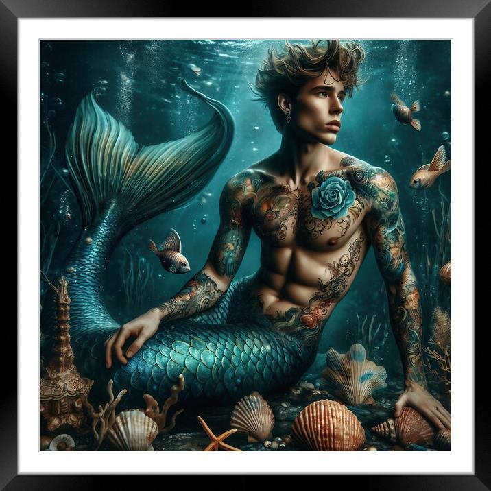The Merman Framed Mounted Print by Scott Anderson
