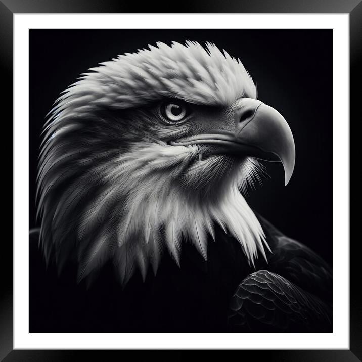 Eagle Portrait Framed Mounted Print by Scott Anderson