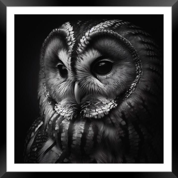 Tawny Owl Framed Mounted Print by Scott Anderson