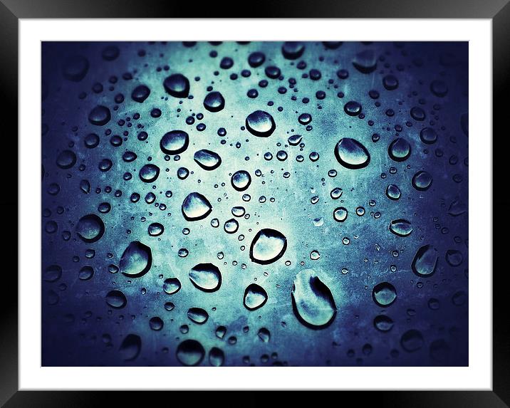 Rain Drops Framed Mounted Print by Scott Anderson