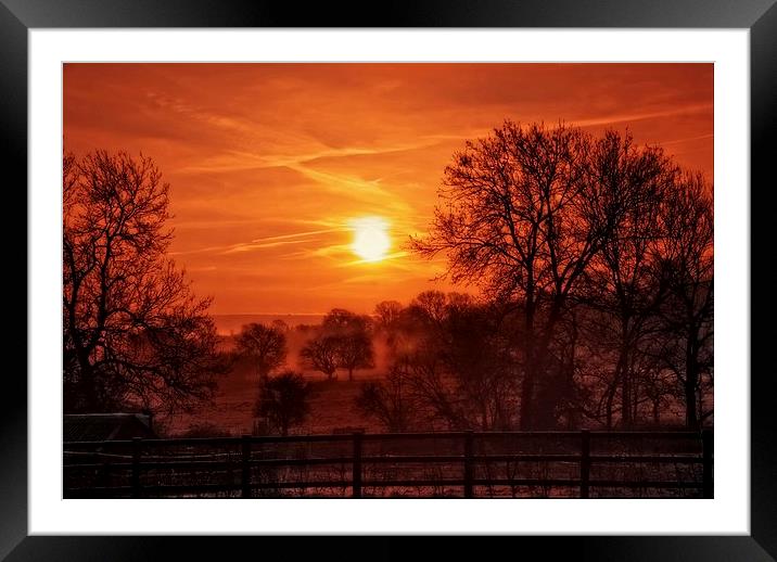 Cotswolds Misty Morning Framed Mounted Print by Scott Anderson