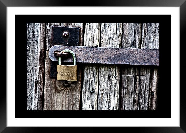 Old Lock Framed Mounted Print by Scott Anderson