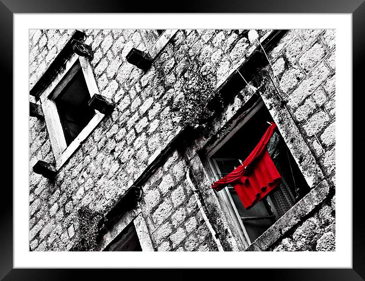 Red Washing Framed Mounted Print by Scott Anderson