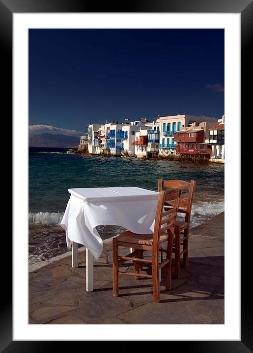 Sea View in Mykonos Framed Mounted Print by Scott Anderson