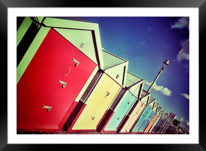 Brighton and Hove Beach Huts Framed Mounted Print by Scott Anderson