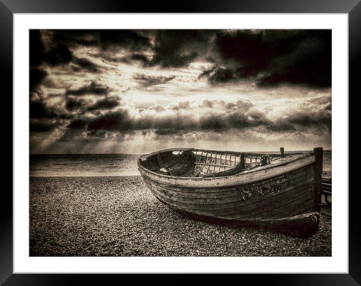 Brighton Beach Boat Framed Mounted Print by Scott Anderson