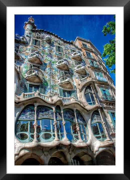 Casa Batllo, Gaudi, Barcelona Framed Mounted Print by Scott Anderson