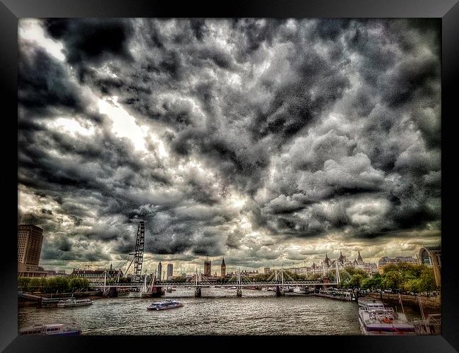 Stormy London Sky Framed Print by Scott Anderson