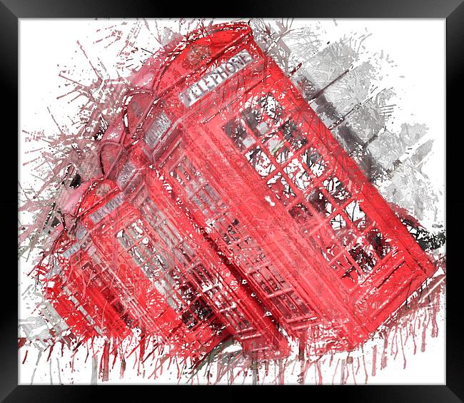 London Phone Boxes Framed Print by Scott Anderson