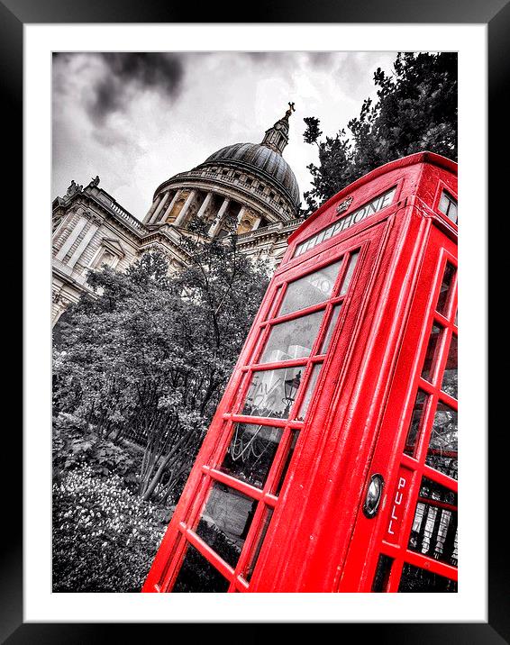  London Phone Box and St Pauls Framed Mounted Print by Scott Anderson