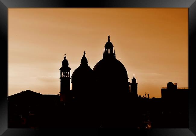  Venice Silhouette Framed Print by Scott Anderson