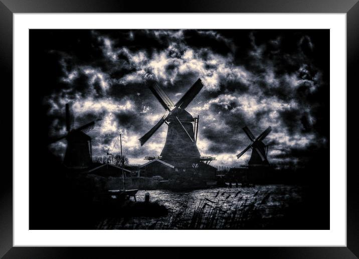 The Old Windmills Framed Mounted Print by Scott Anderson