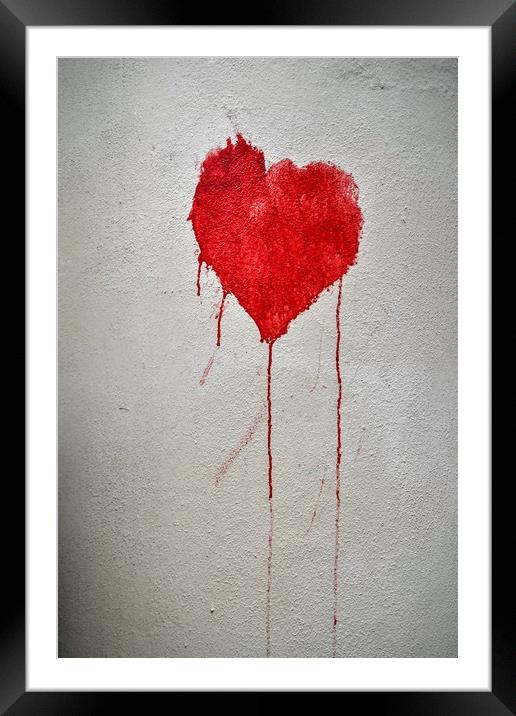 Graffiti Heart Framed Mounted Print by Scott Anderson