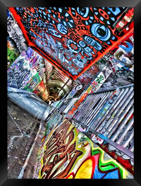 Graffiti Tunnel  Framed Print by Scott Anderson