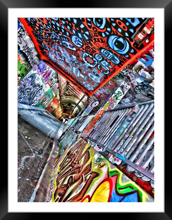 Graffiti Tunnel  Framed Mounted Print by Scott Anderson