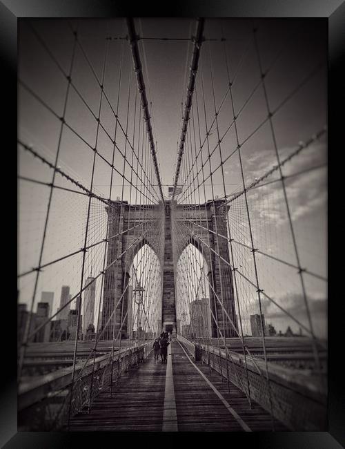 Brooklyn Bridge New York  Framed Print by Scott Anderson