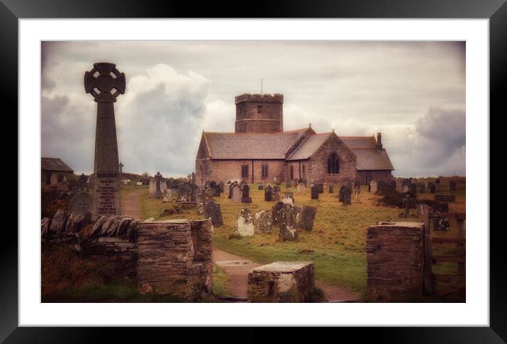 Tintagel Church, Cornwall Framed Mounted Print by Scott Anderson