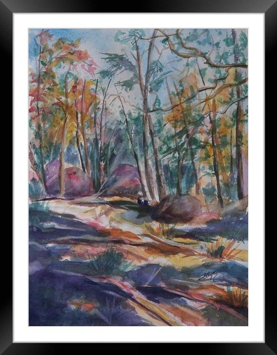 Hiking To A Vision Framed Mounted Print by ellen levinson
