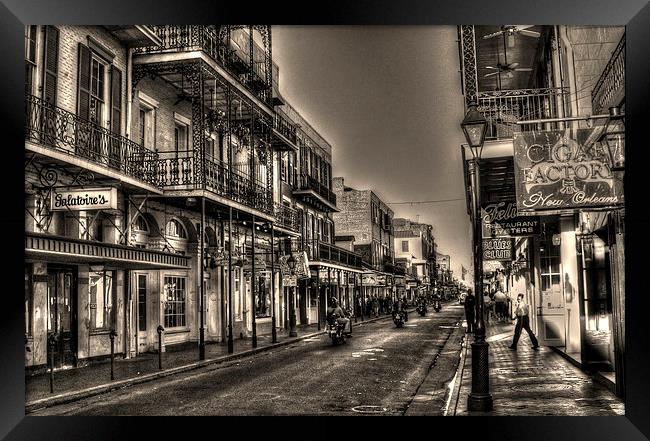 Bourbon Street Ride Framed Print by Greg Mimbs