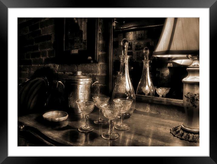 Serveware - sepia Framed Mounted Print by Greg Mimbs