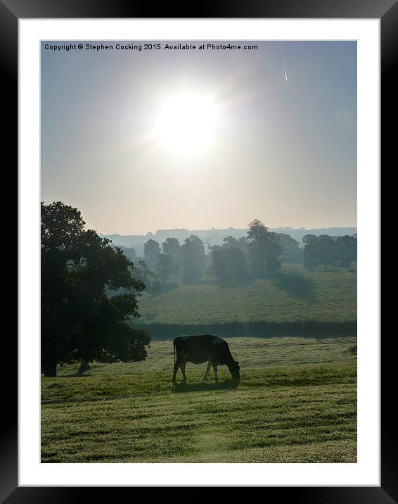  English Countryside Sunrise Framed Mounted Print by Stephen Cocking