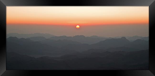 Sunrise over the Sinai Framed Print by Andy Armitage