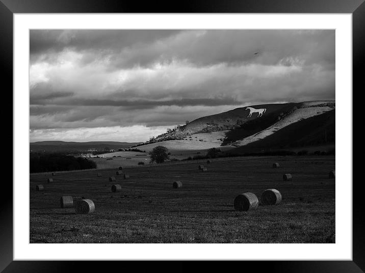  The White Horse of Westbury Framed Mounted Print by Andy Armitage