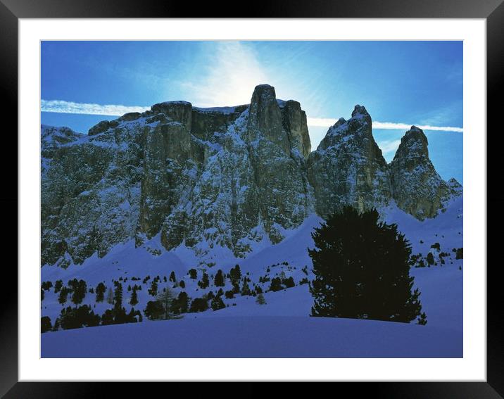 Mighty Dolomiti at Sunrise Framed Mounted Print by Andy Armitage