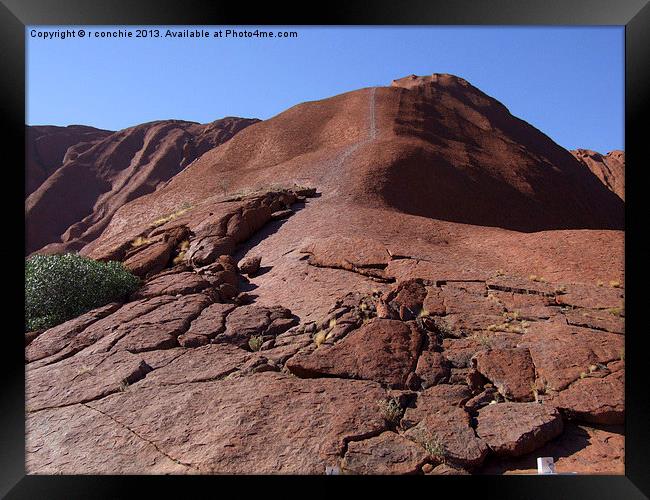 Route up Uluru Framed Print by uk crunch