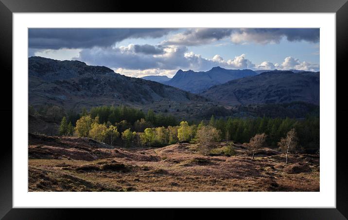 Langdale View Framed Mounted Print by Dan Ward