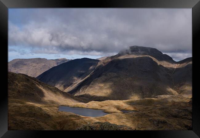 Rolling clouds over Great Gable, The Lake District Framed Print by Dan Ward
