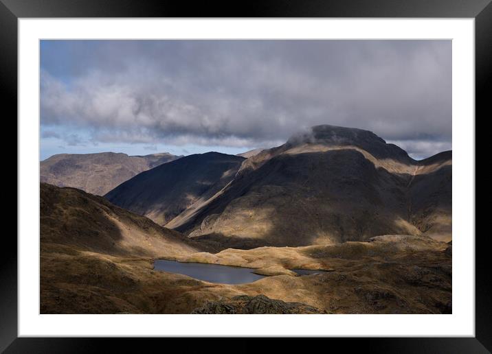 Rolling clouds over Great Gable, The Lake District Framed Mounted Print by Dan Ward