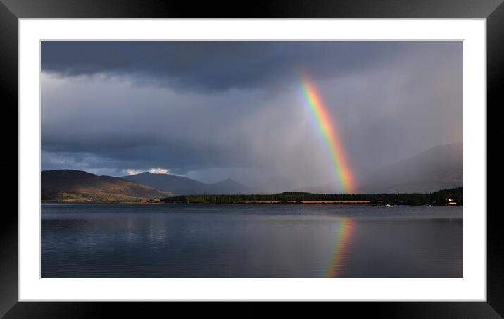 Rainbow on Loch Shiel Framed Mounted Print by Dan Ward