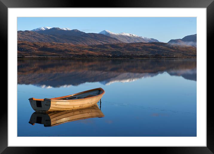 Calm waters on Loch Shiel Framed Mounted Print by Dan Ward
