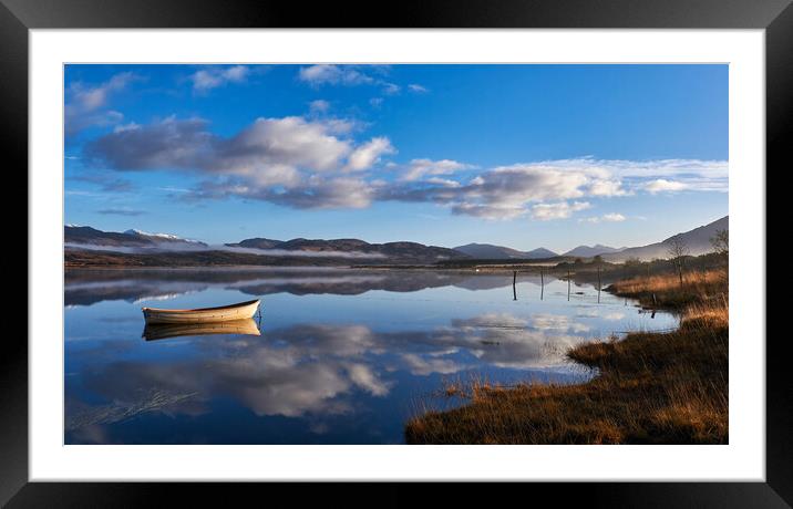 All calm on Loch Shiel Framed Mounted Print by Dan Ward