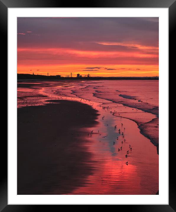Sunset over Saltburn by the Sea Framed Mounted Print by Dan Ward