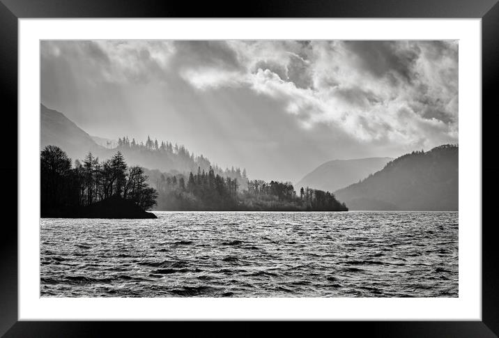 Ray of Light on Thirlmere Framed Mounted Print by Dan Ward